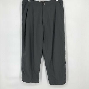 Rail Riders Womens Size 14 Nylon Cropped Pants Gray Fleece Lined Hiking Outdoor